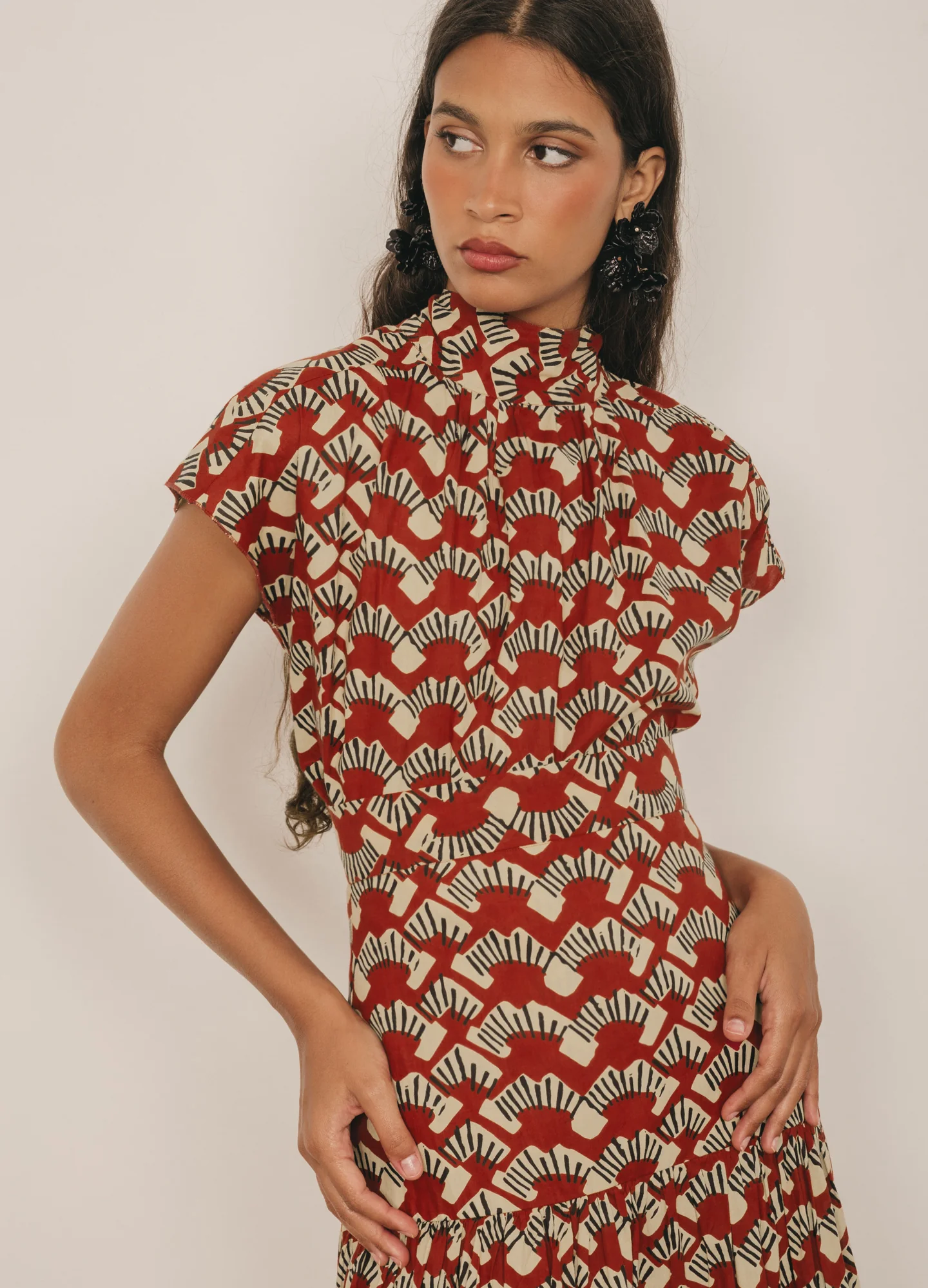 Conjunto de top y falda terracota Odalis-Kenia - Image 2