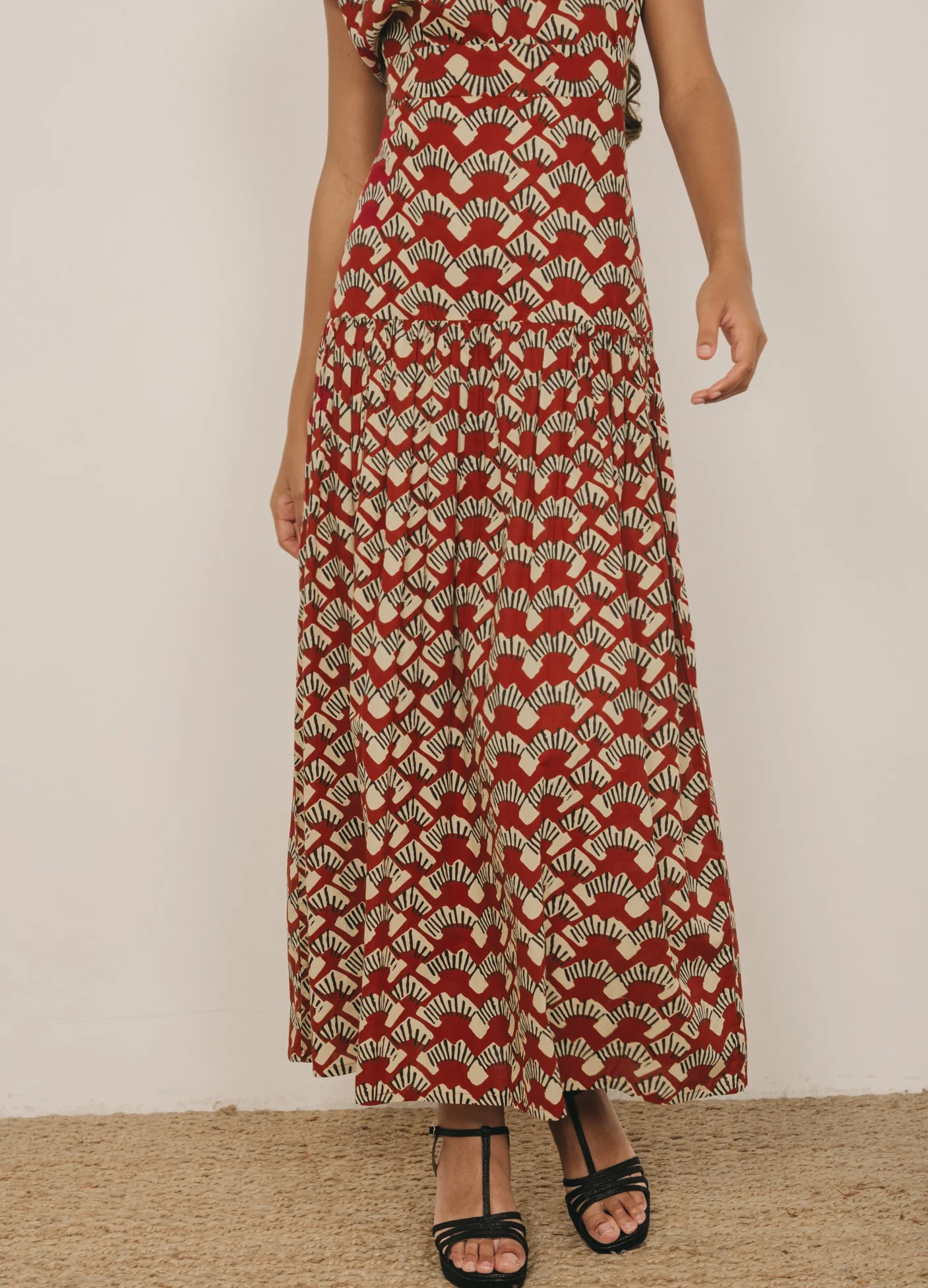 Conjunto de top y falda terracota Odalis-Kenia - Image 4