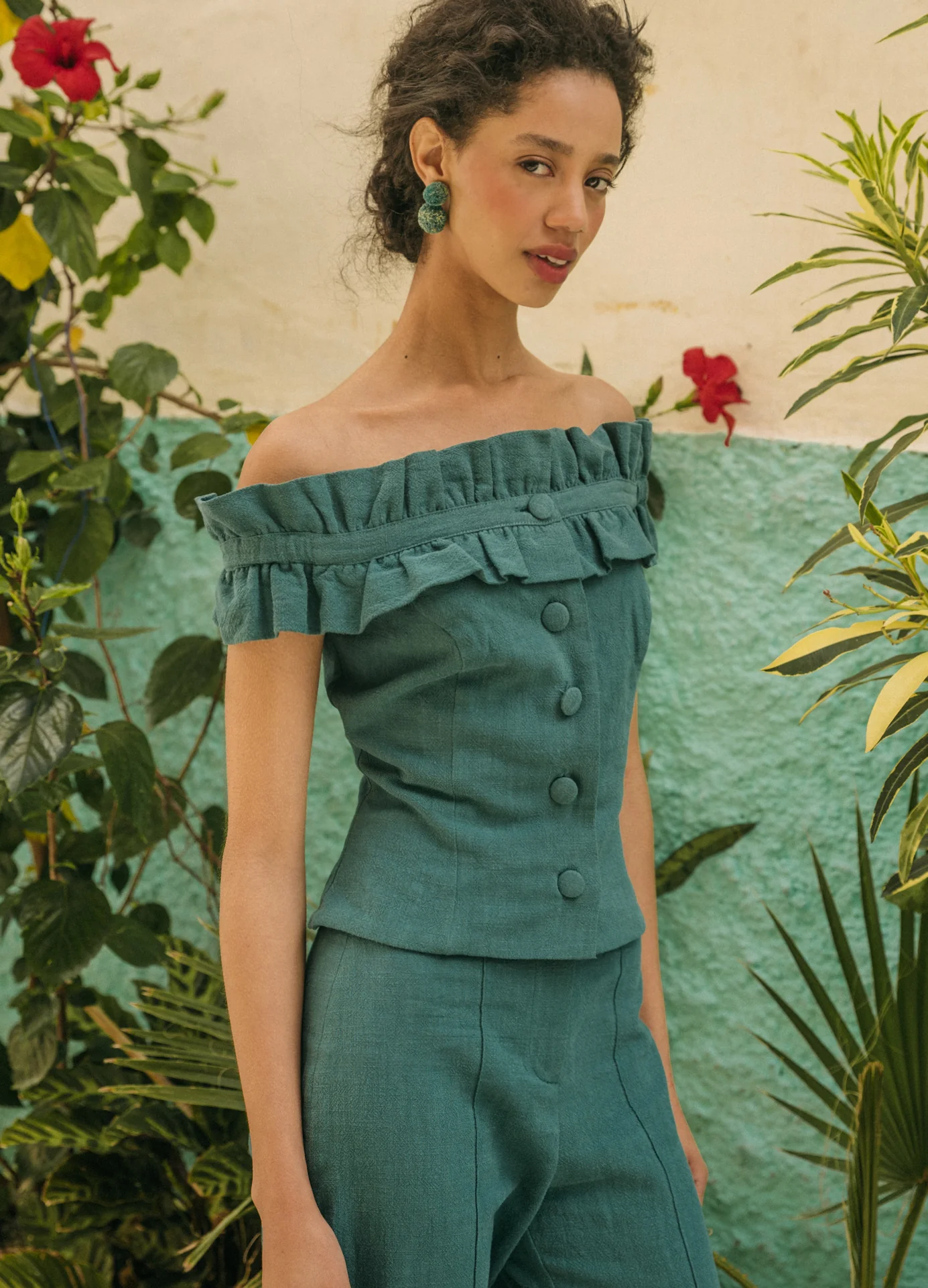 Conjunto de top y pantalón menta Seraphina-Lott - Image 2