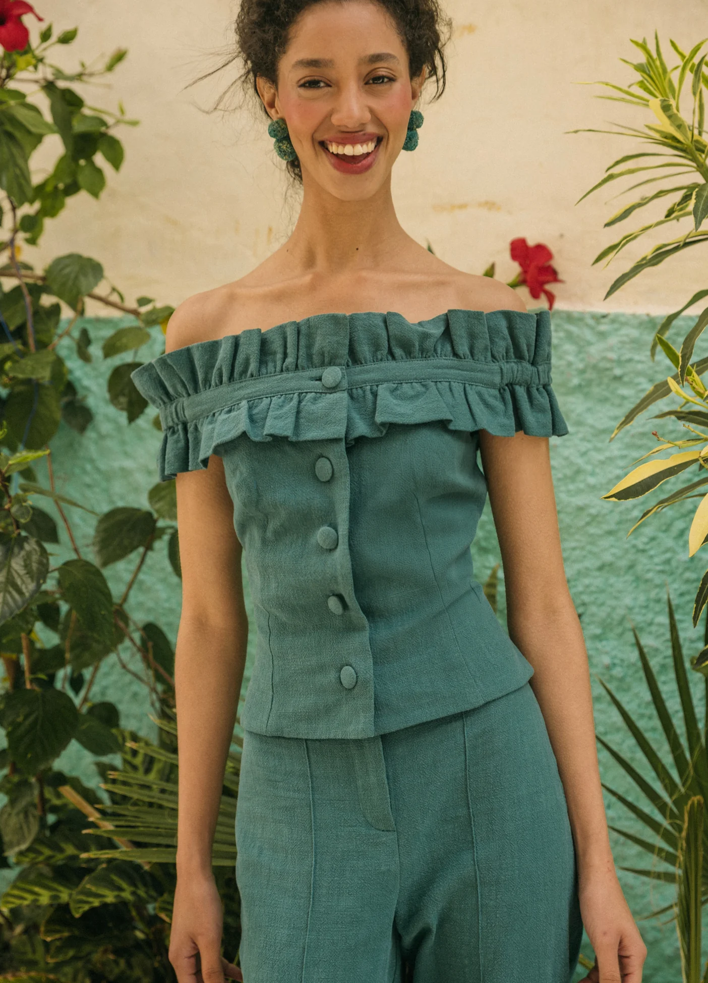 Conjunto de top y pantalón menta Seraphina-Lott - Image 3